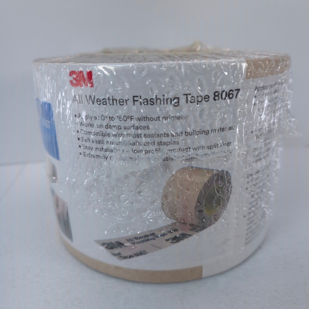 3M All Weather‎ Flashing Tape 8067 Tan 4 in x 75 ft Waterproof Sealing Tape - Picture 2 of 4